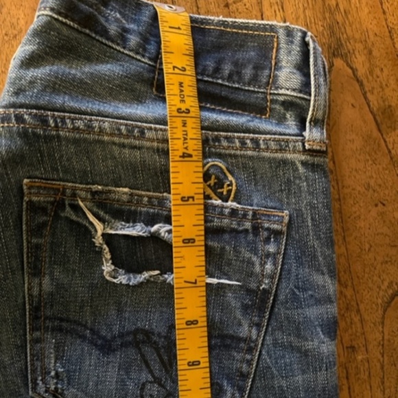 Women's American Eagle Distressed Embroidered Skinny Camera "Snap" Jeans 28 x 30 - Picture 9 of 16